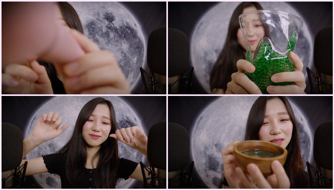 ASMR 昏昏欲睡的麦克风刷机和带柔和耳语的触发器 Latte ASMR视频