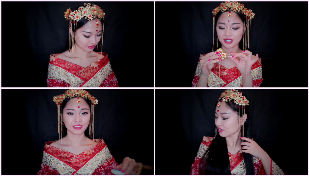 [ASMR] 古代触发器 - 中国公主角色扮演 Tingting ASMR视频