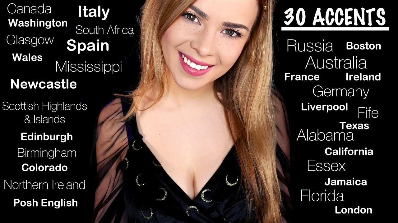 [ASMR] 30 种不同的口音！哪个口音让你发麻？ （重音触发器）