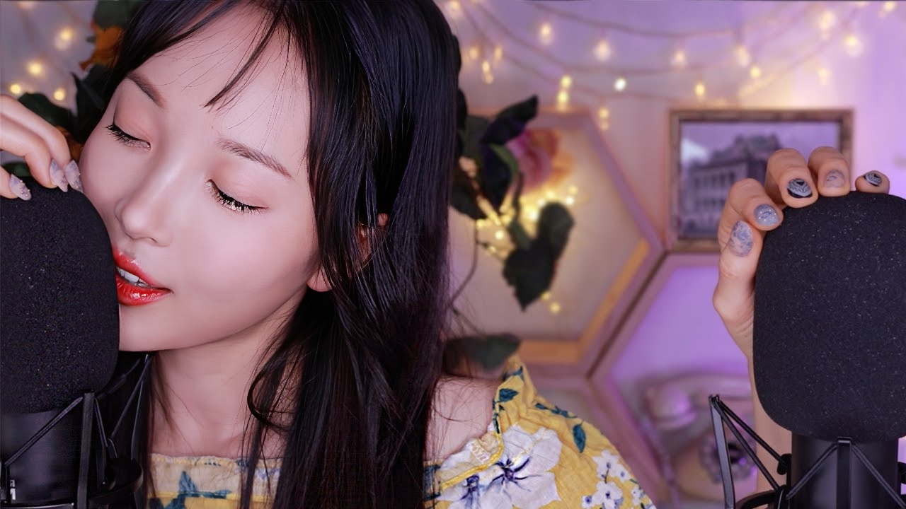 ASMR + 近距离耳对耳重复韩国刺痛词相机点击