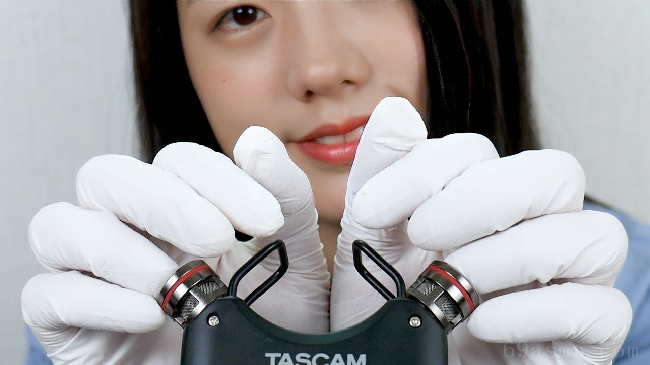 ASMR 麦克风抓挠和触摸乳胶手套 |硬耳清洁|没有挡风玻璃（不说话）
