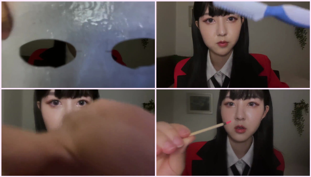 我会做ASMR化妆。你要和我玩纸牌游戏吗？（现实化妆角色扮演） Noah ASMR视频